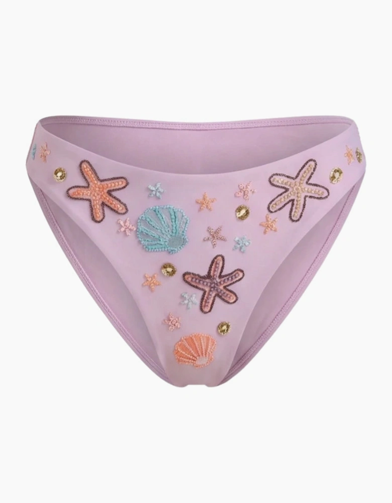 Orla Tie In The Middle Bikini Bottom Lilac