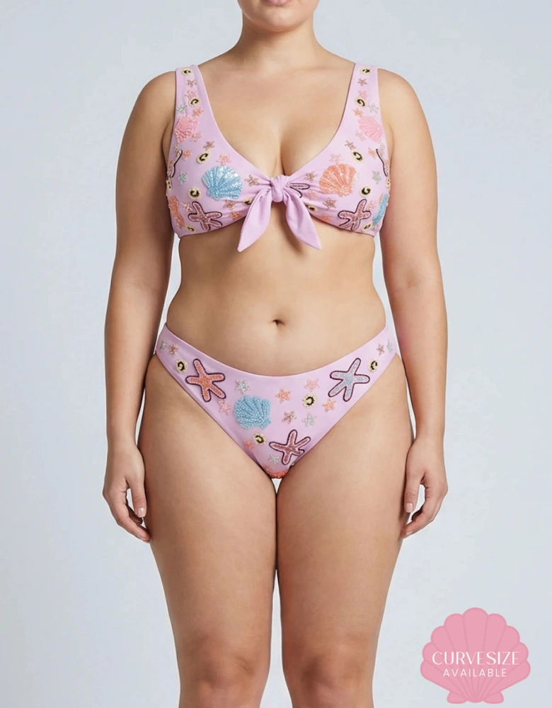 Orla Tie In The Middle Bikini Bottom Lilac