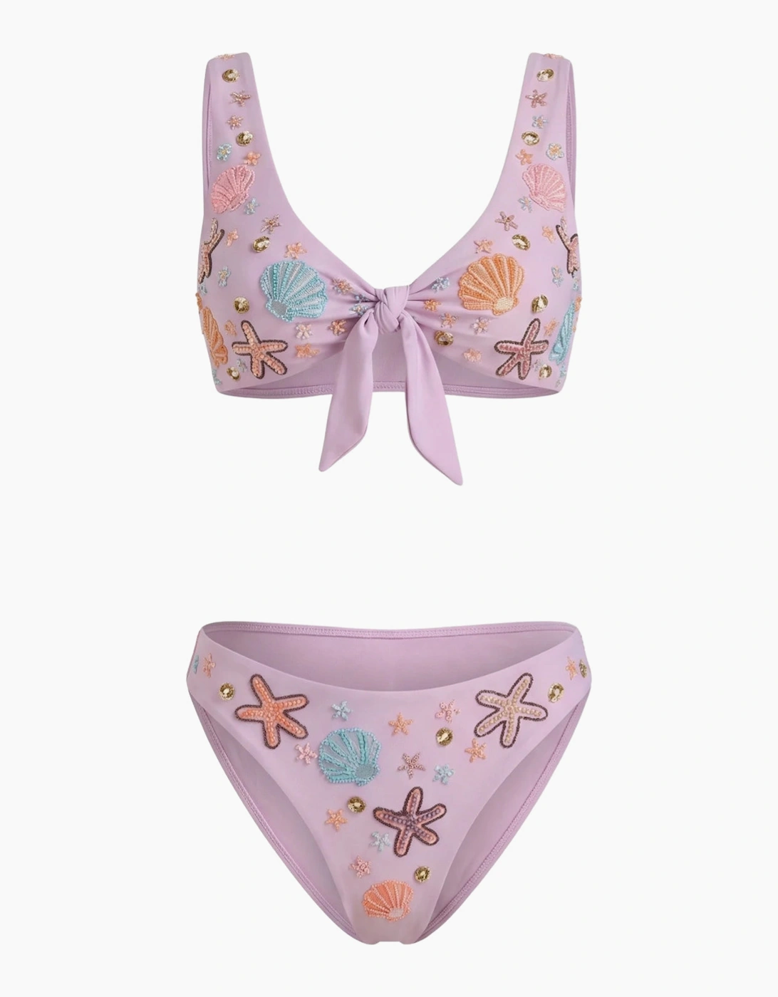 Orla Tie In The Middle Bikini Bottom Lilac