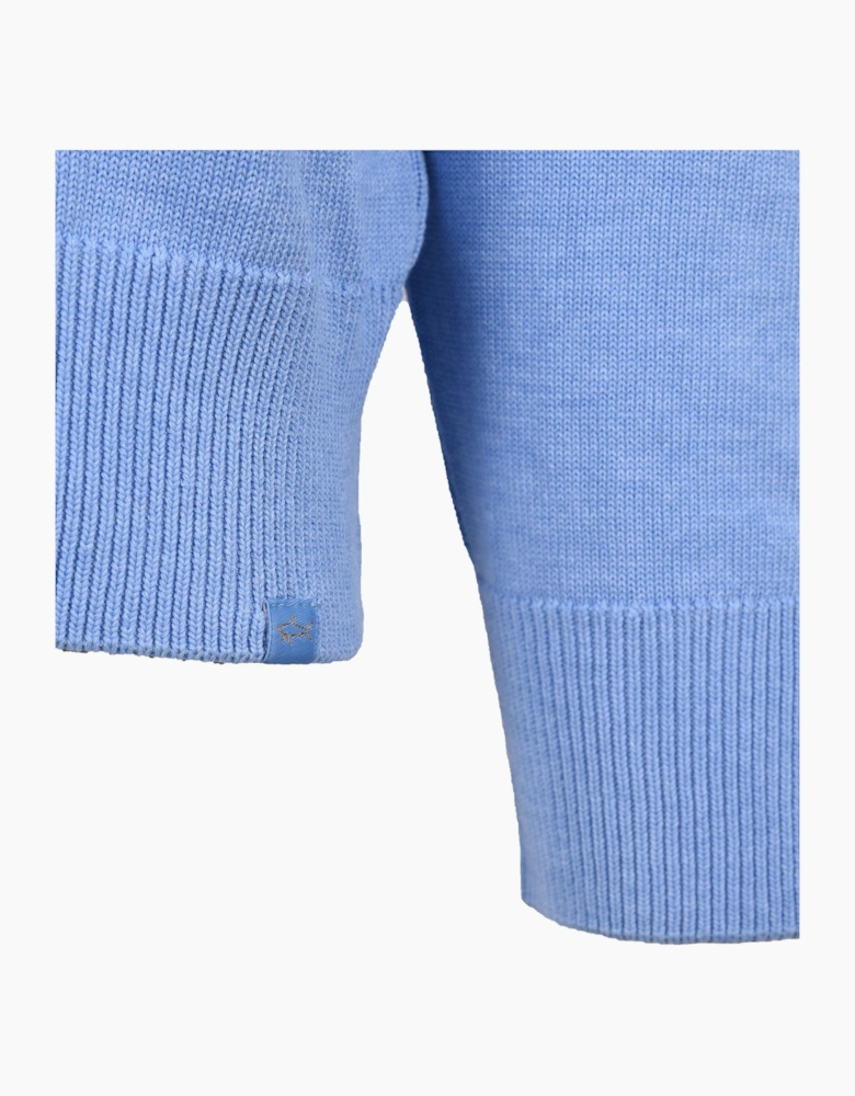 CREW NECK KNITWEAR LIGHT BLUE