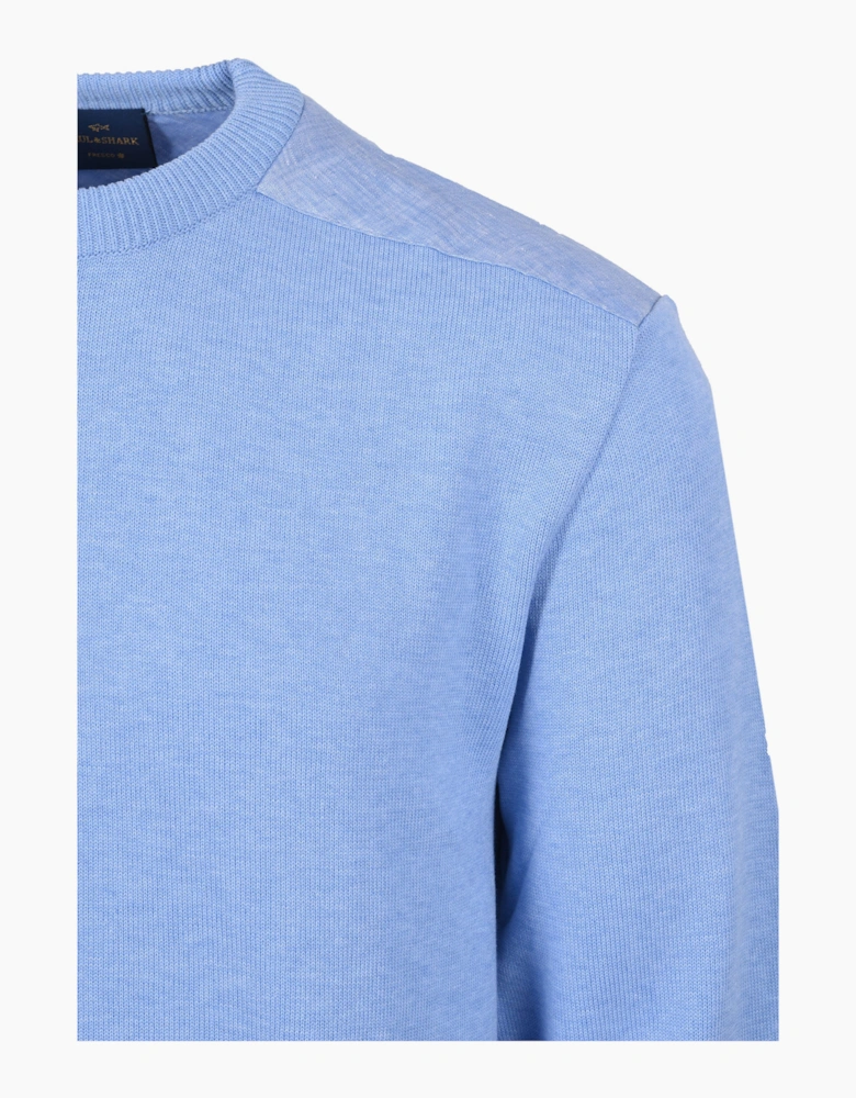 CREW NECK KNITWEAR LIGHT BLUE