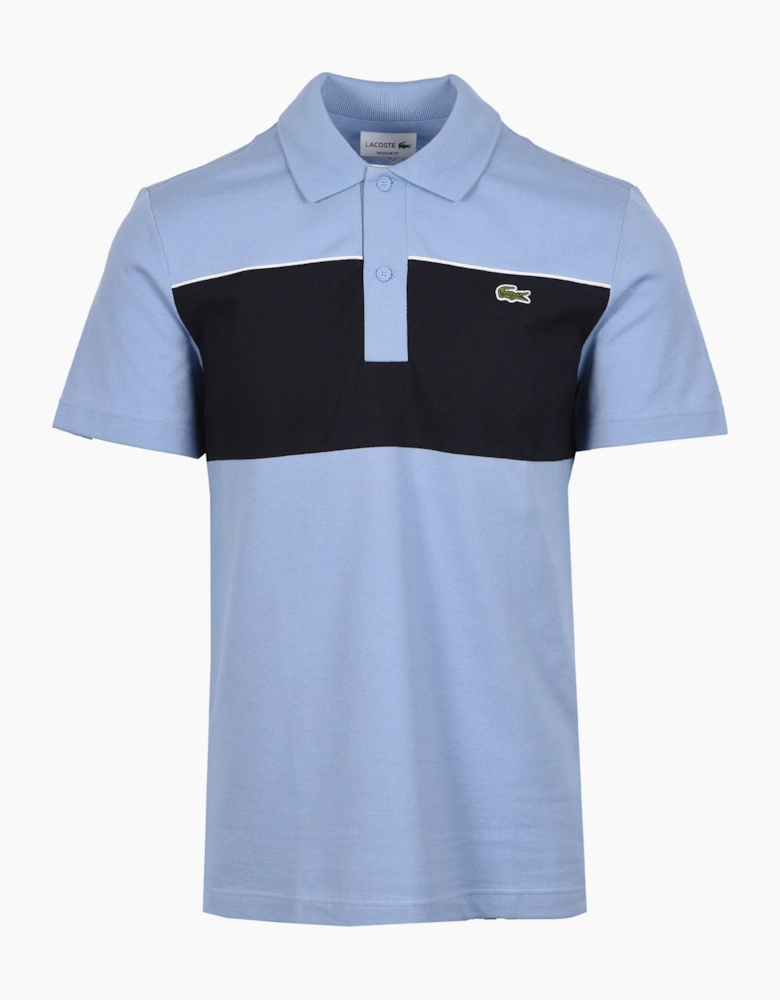 COLOUR BLOCK POLO SHIRT BLUE/NAVY
