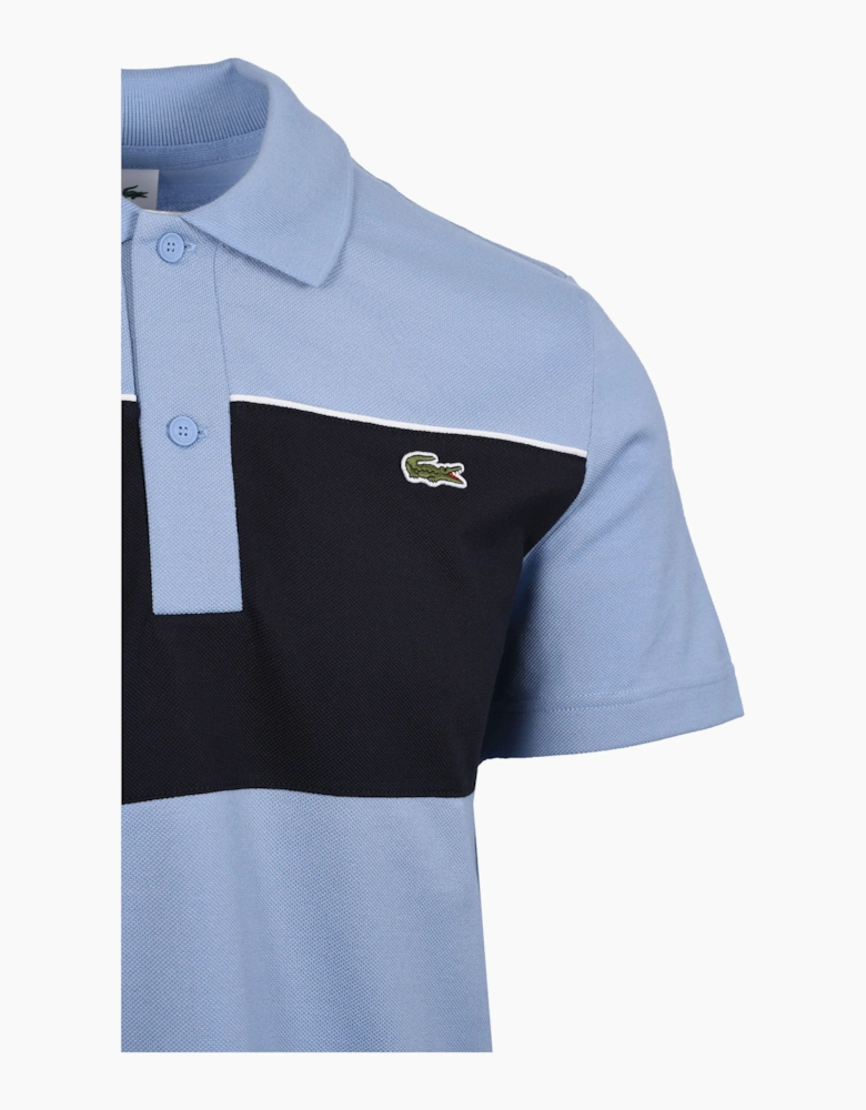 COLOUR BLOCK POLO SHIRT BLUE/NAVY