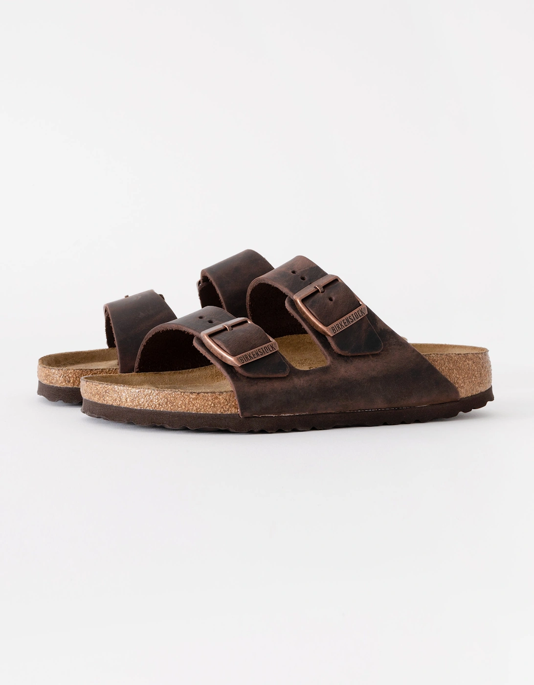 Birkenstock Women's Birkenstock Arizona Soft Footbed Womens Oiled Leather Sandals - Habana - Brown