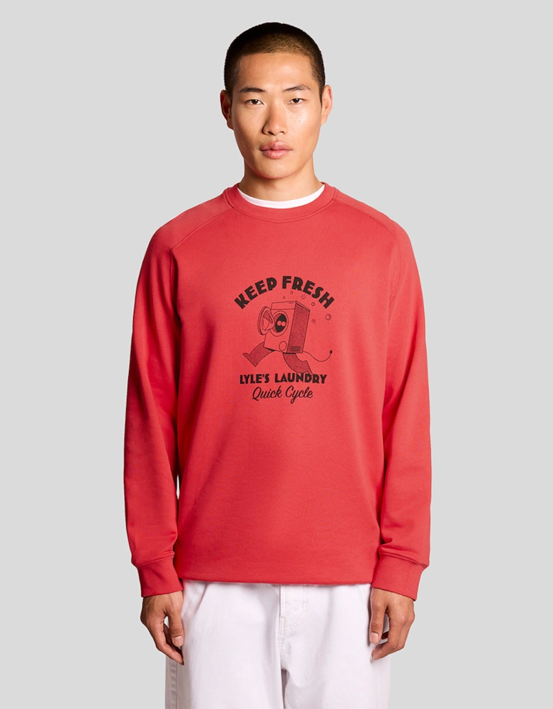 Chest Print Graphic Sweatshirt