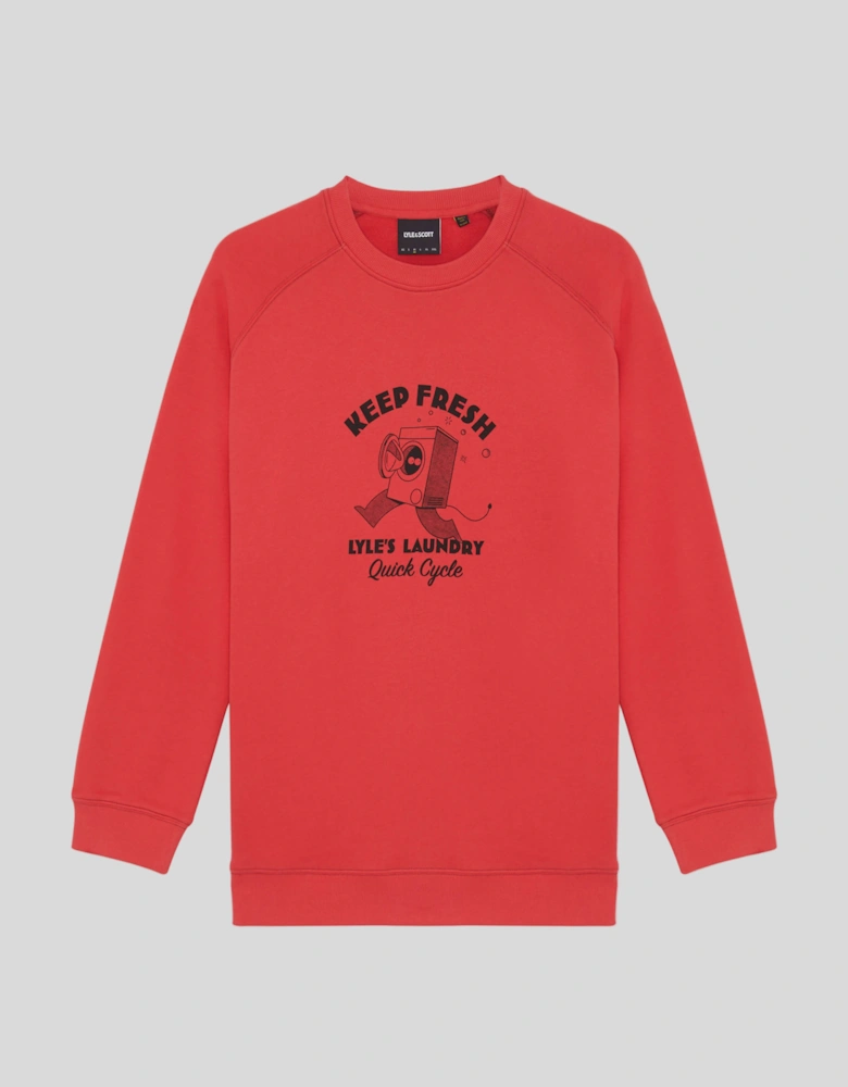 Chest Print Graphic Sweatshirt