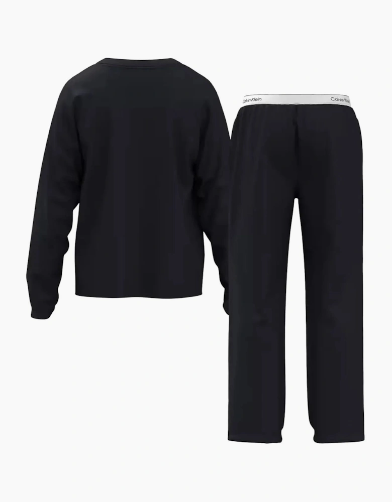 Icon Luxe Jersey Pyjama Set, Dark Navy