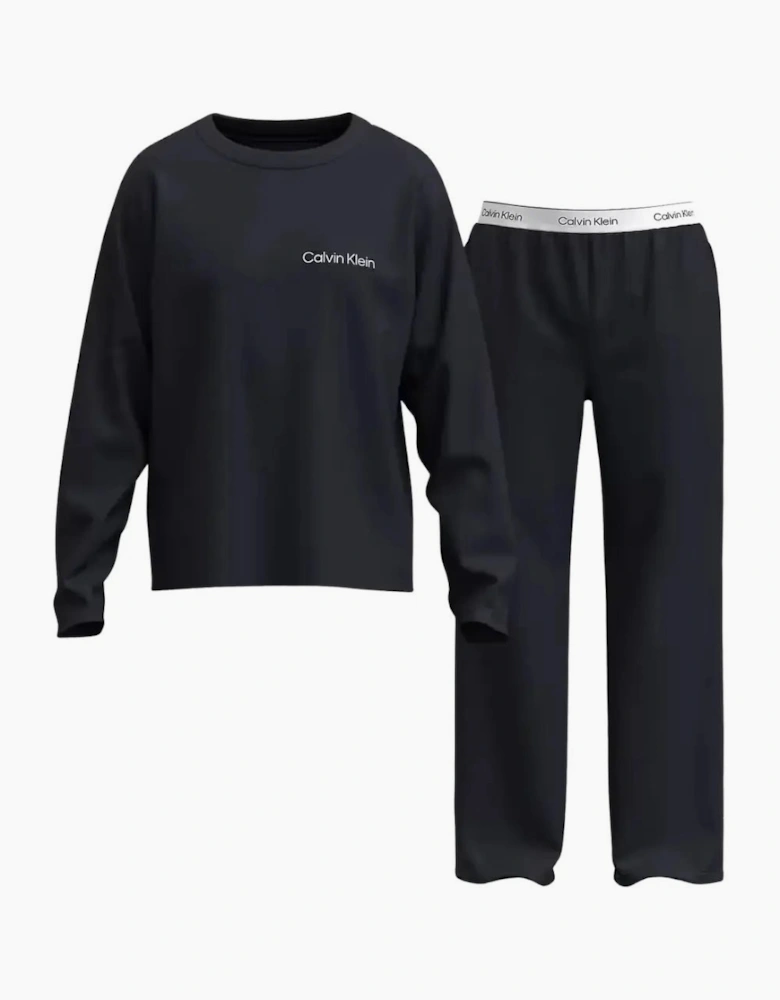 Icon Luxe Jersey Pyjama Set, Dark Navy