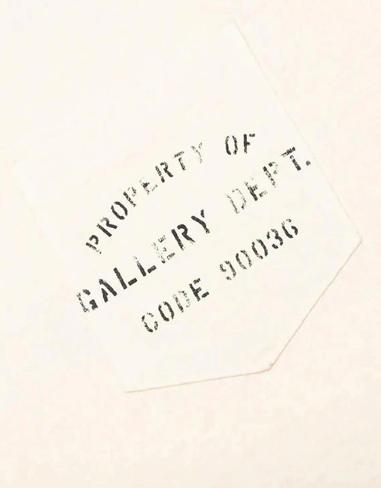 Property Of Stencil T-Shirt in Cream