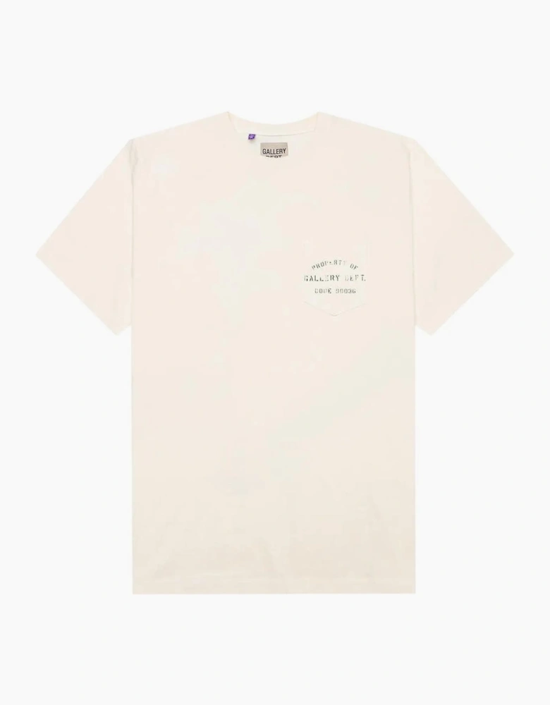 Property Of Stencil T-Shirt in Cream