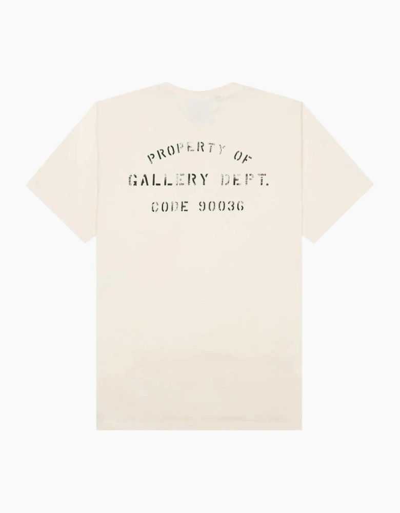 Property Of Stencil T-Shirt in Cream