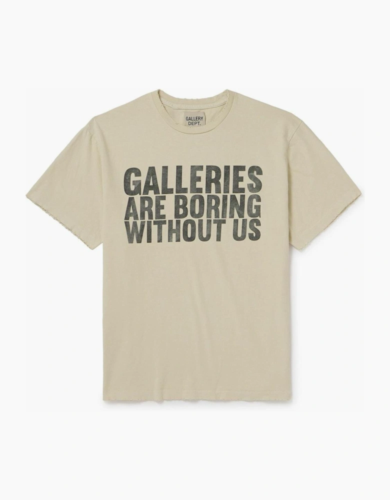 Boring Galleries T-Shirt in Cream