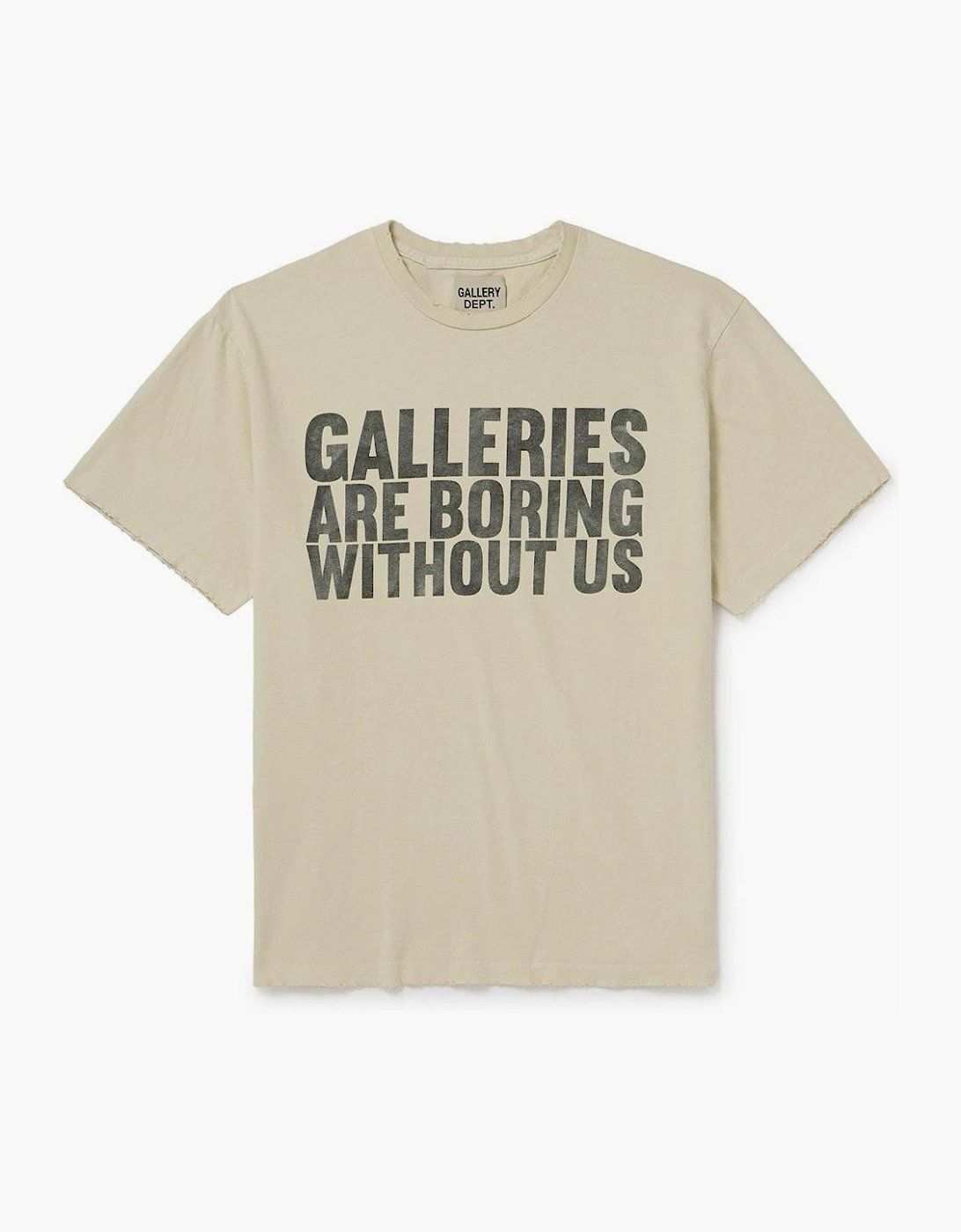 Boring Galleries T-Shirt in Cream, 4 of 3