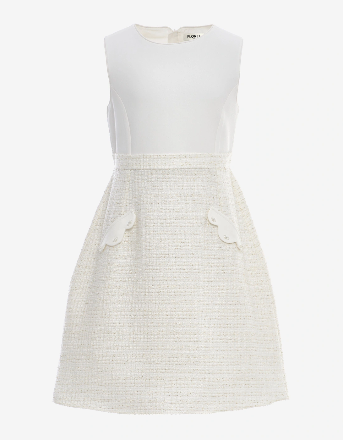 FLOREL Girls Jacket and Dress Set in Ivory