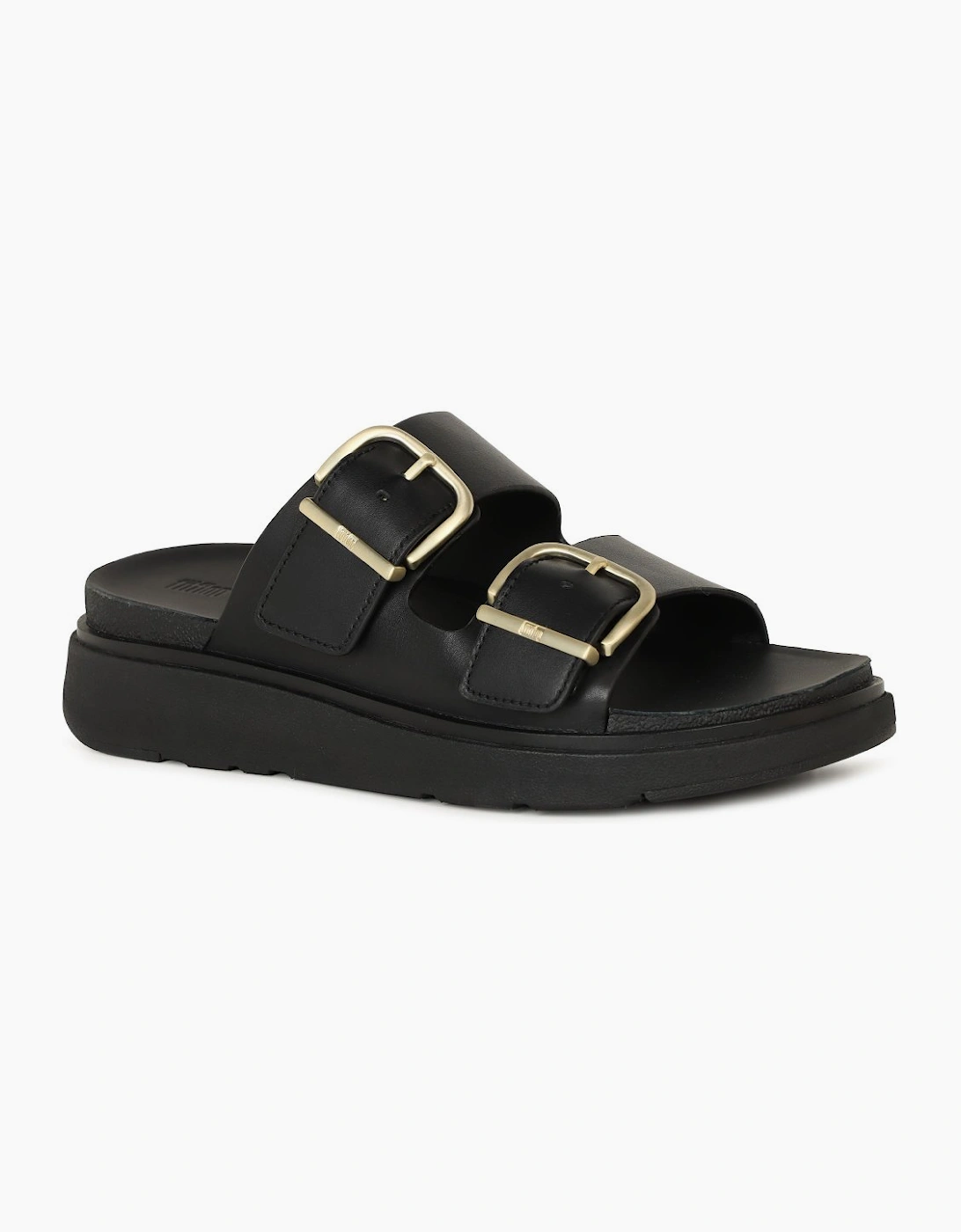 Fitflop Women's Black Gen-Ff Two Bar Buckle Sandals - Size: 6.5
