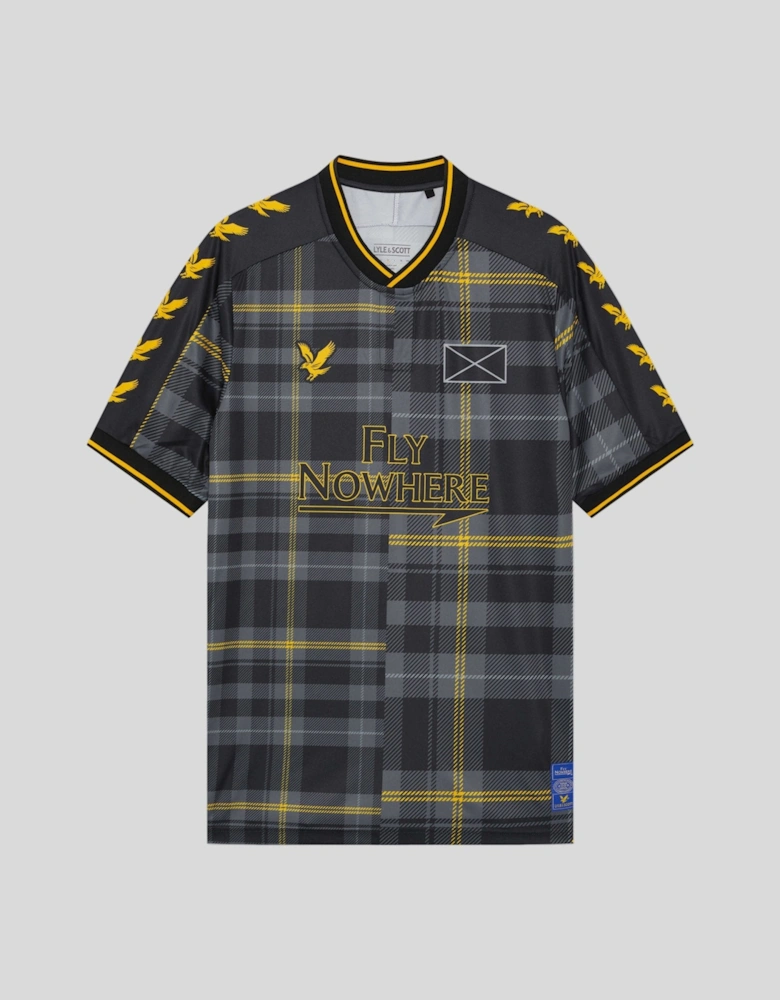 Plaid Short Sleeve Football Jersey