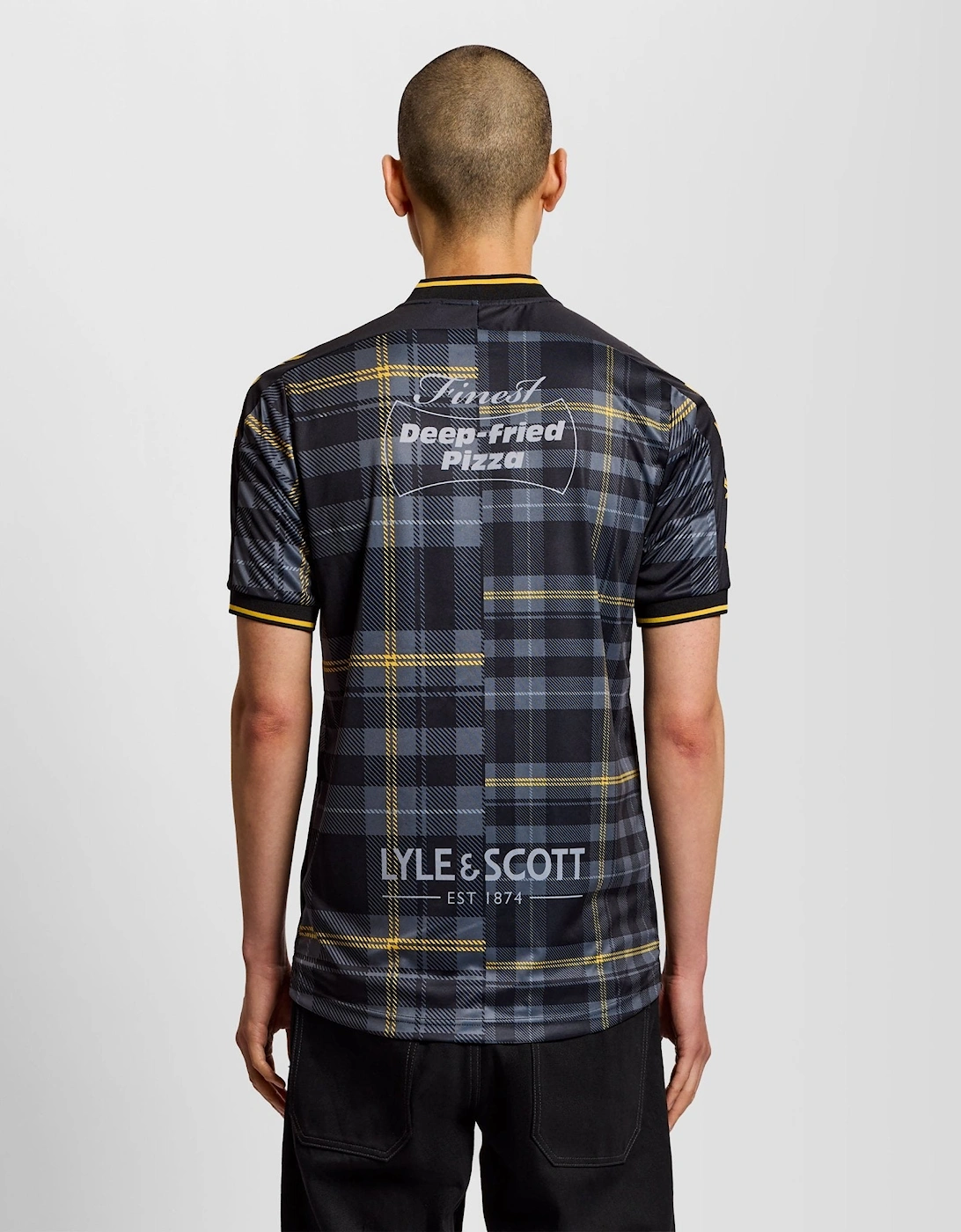 Plaid Short Sleeve Football Jersey