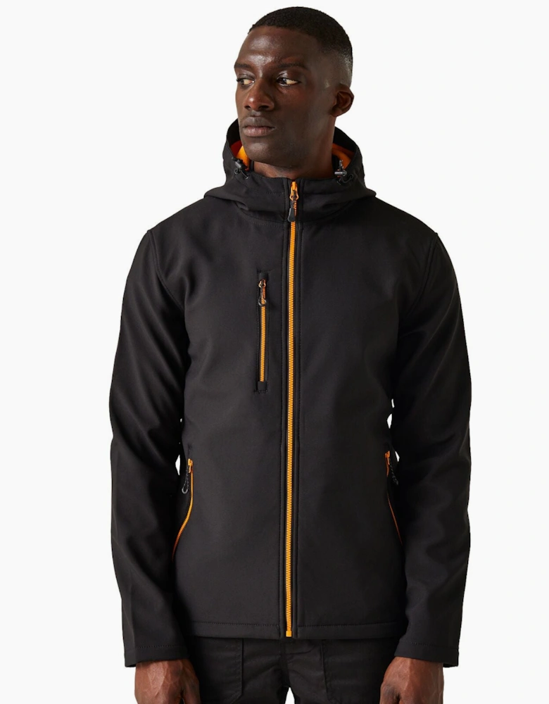 Professional Mens Navigate Hooded Softshell Jacket