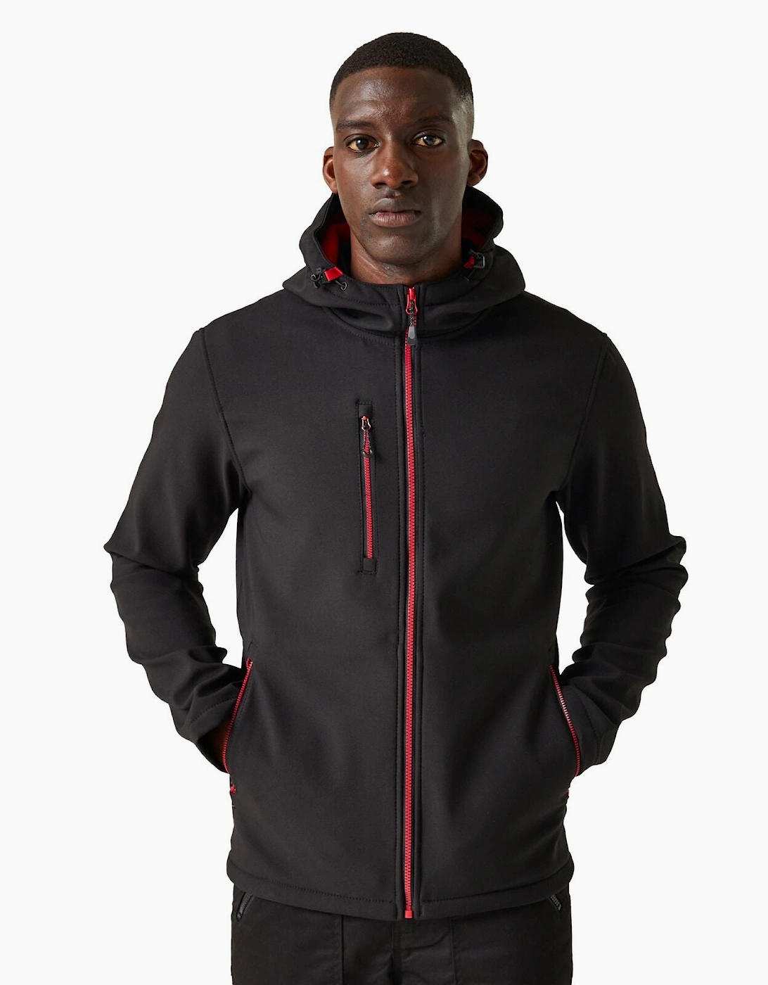 Regatta Professional Mens Navigate Hooded Softshell Jacket, 2 of 1