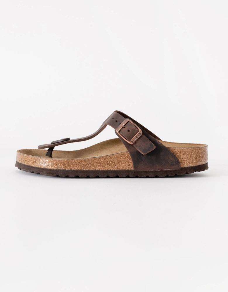 Natural Oiled Leather Womens Sandals - Habana