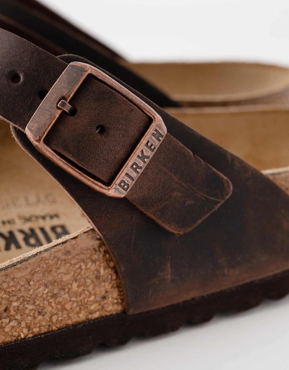 Natural Oiled Leather Womens Sandals - Habana