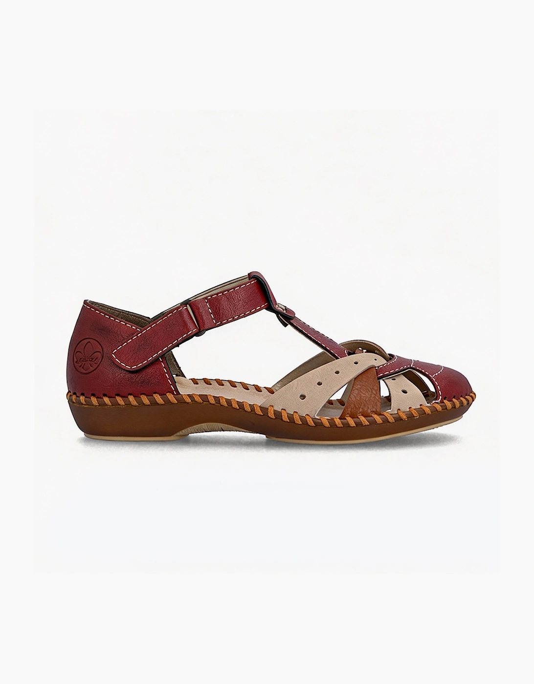 Rieker Women's Aragon Desideria Cross Strap Sandals Red - Size: 8