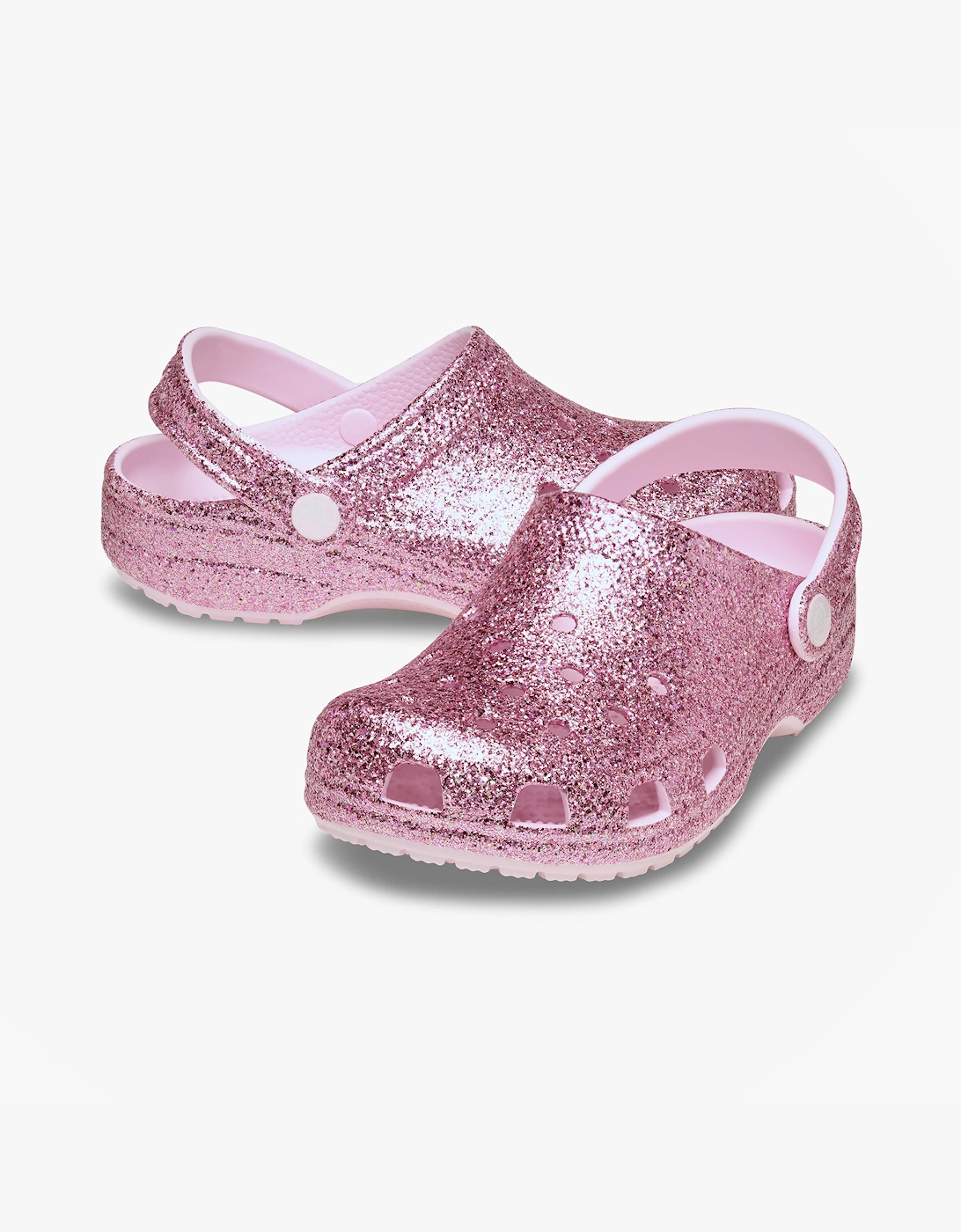 CLASSIC CHUNKY GLITTER Girls Clogs Sandals Pink Milk