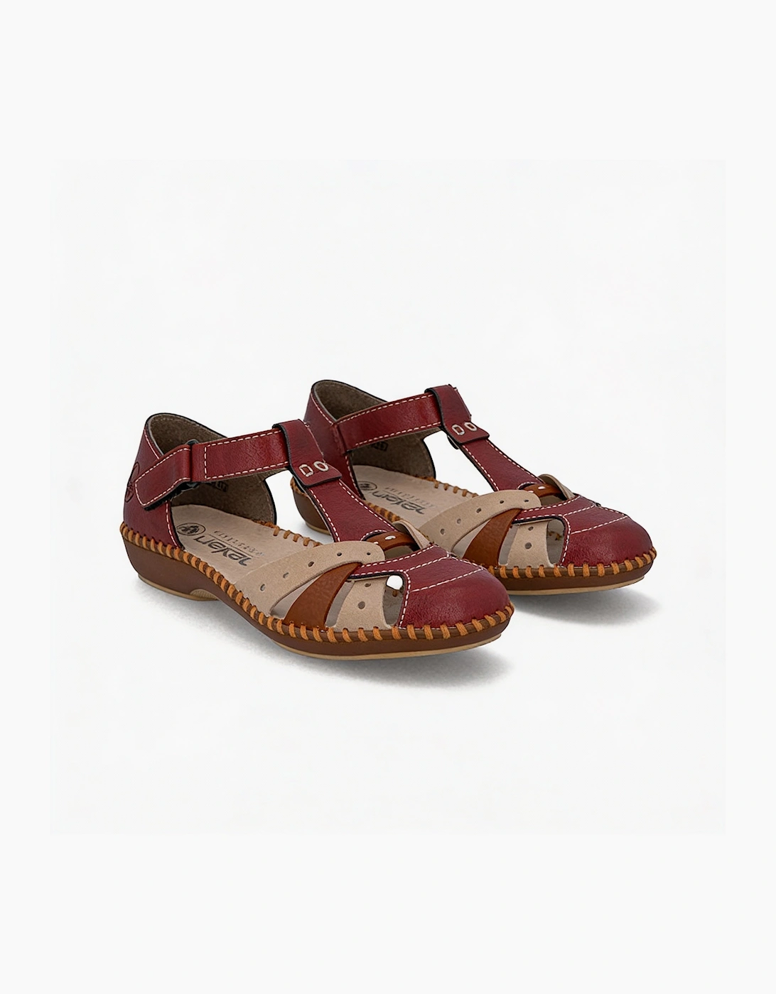 Rieker DESIDERIA Womens Cross Strap Sandals Red