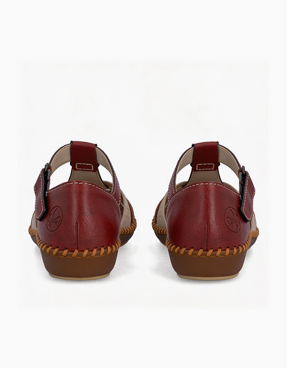 Rieker DESIDERIA Womens Cross Strap Sandals Red