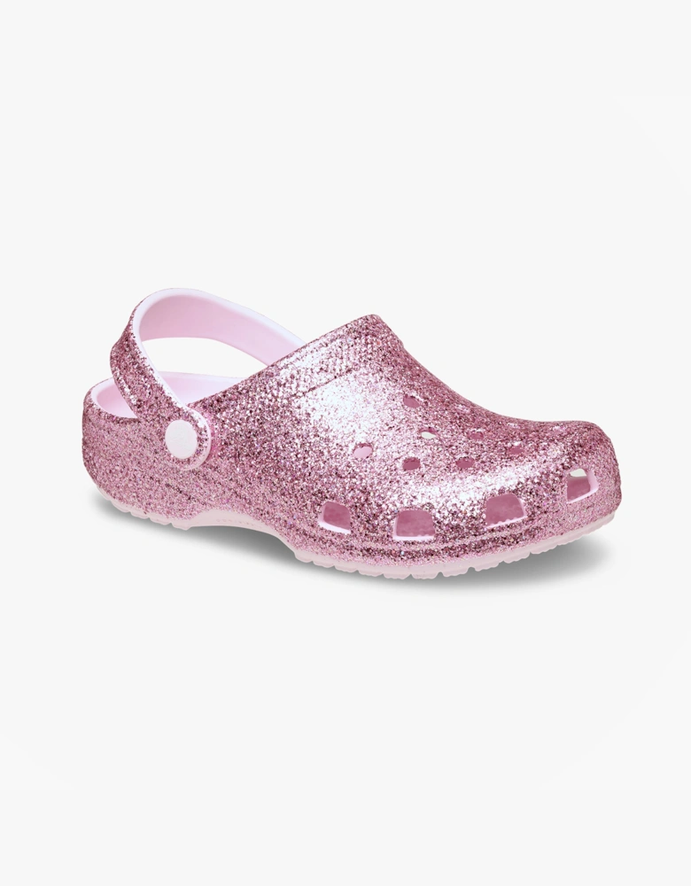 CLASSIC CHUNKY GLITTER Girls Clogs Sandals Pink Milk
