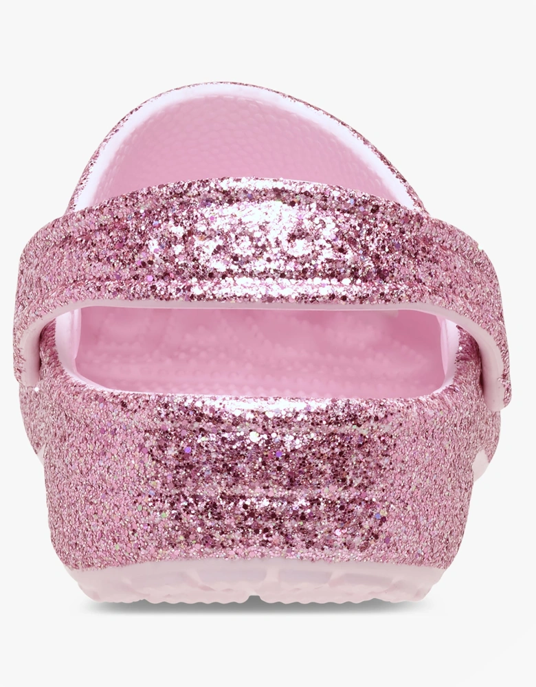 CLASSIC CHUNKY GLITTER Girls Clogs Sandals Pink Milk