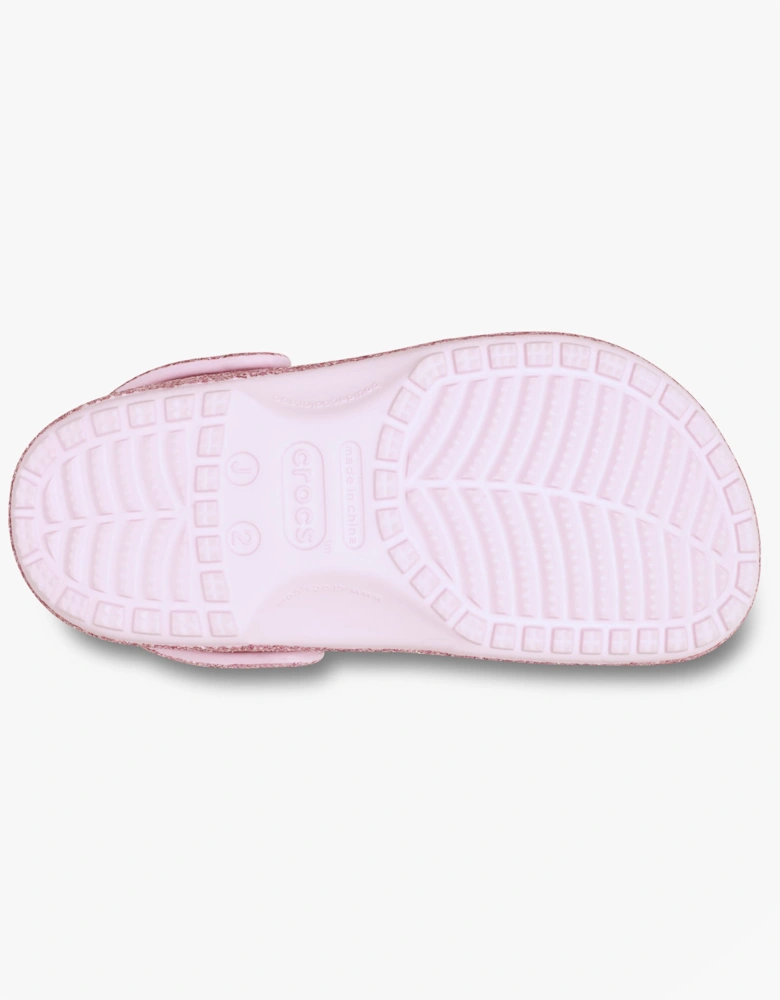 CLASSIC CHUNKY GLITTER Girls Clogs Sandals Pink Milk