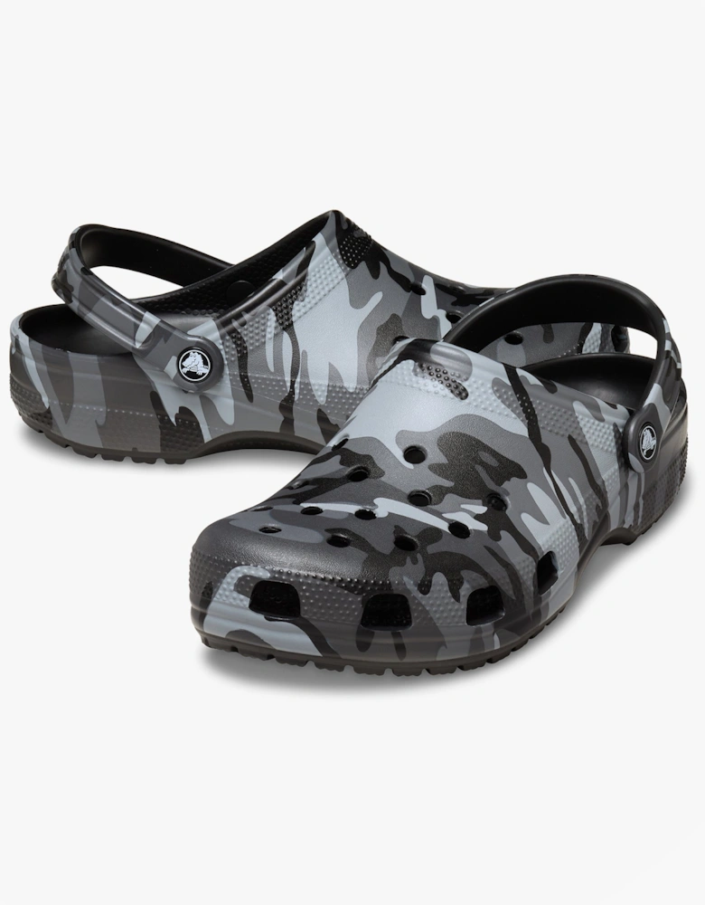 CLASSIC CAMOUFLAGE Unisex Adults Clogs Sandals Black/Slate Grey
