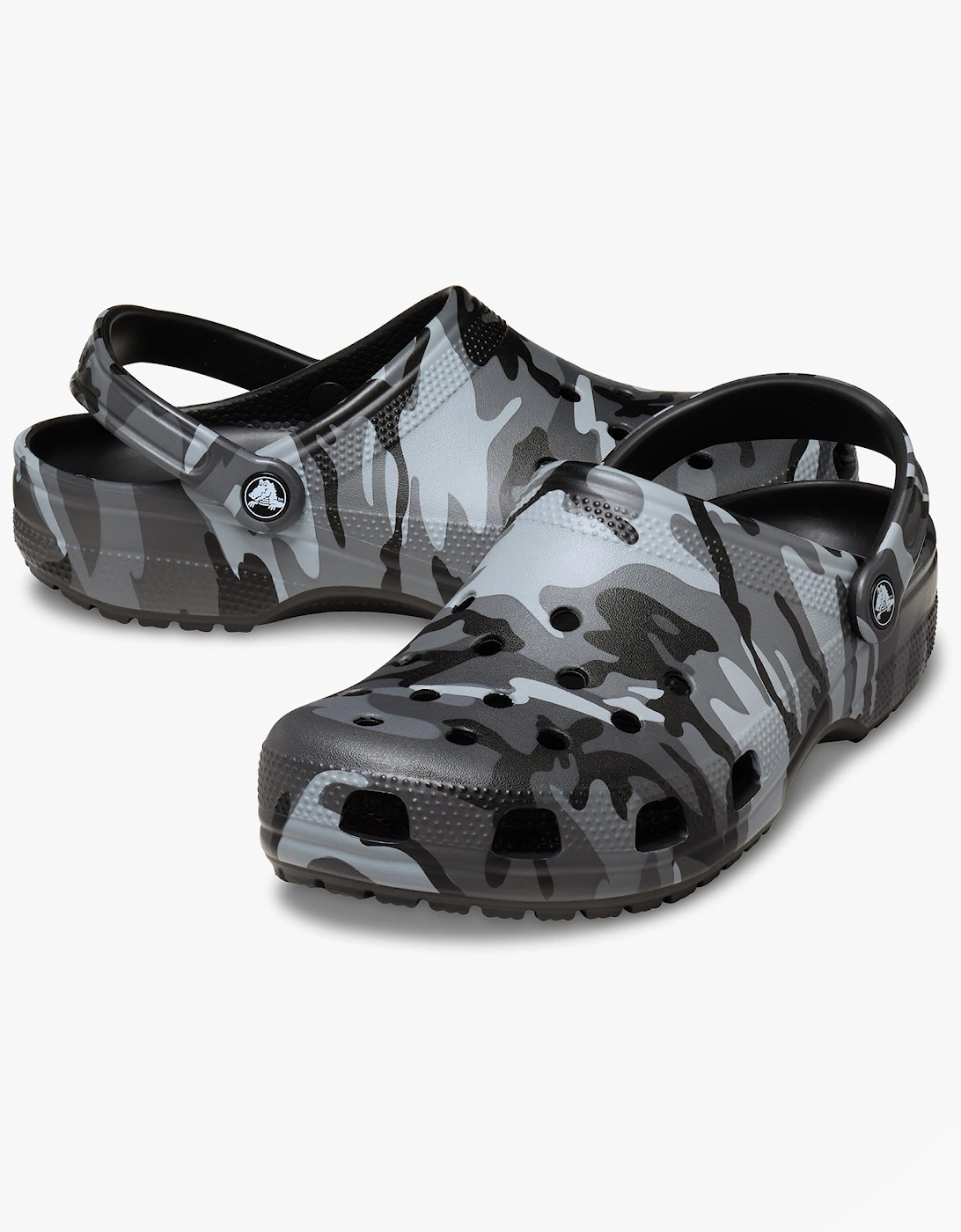 CLASSIC CAMOUFLAGE Unisex Adults Clogs Sandals Black/Slate Grey