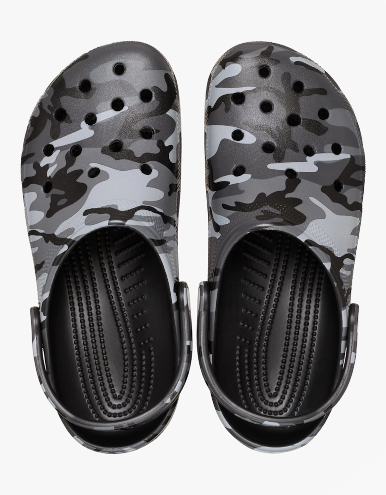 CLASSIC CAMOUFLAGE Unisex Adults Clogs Sandals Black/Slate Grey