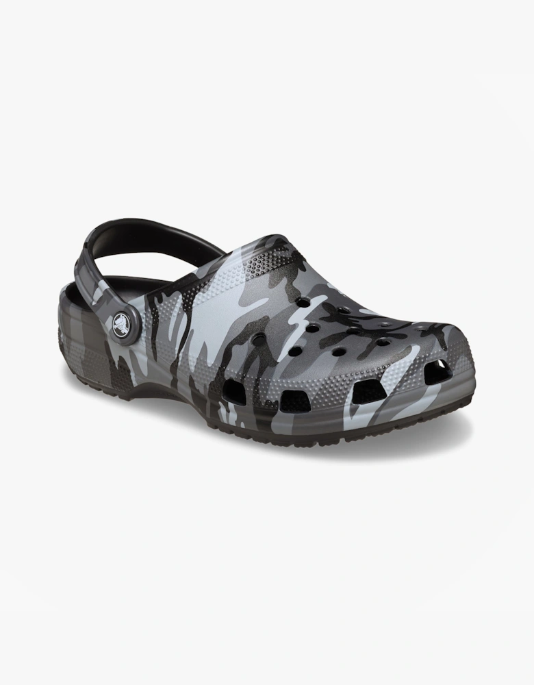 CLASSIC CAMOUFLAGE Unisex Adults Clogs Sandals Black/Slate Grey