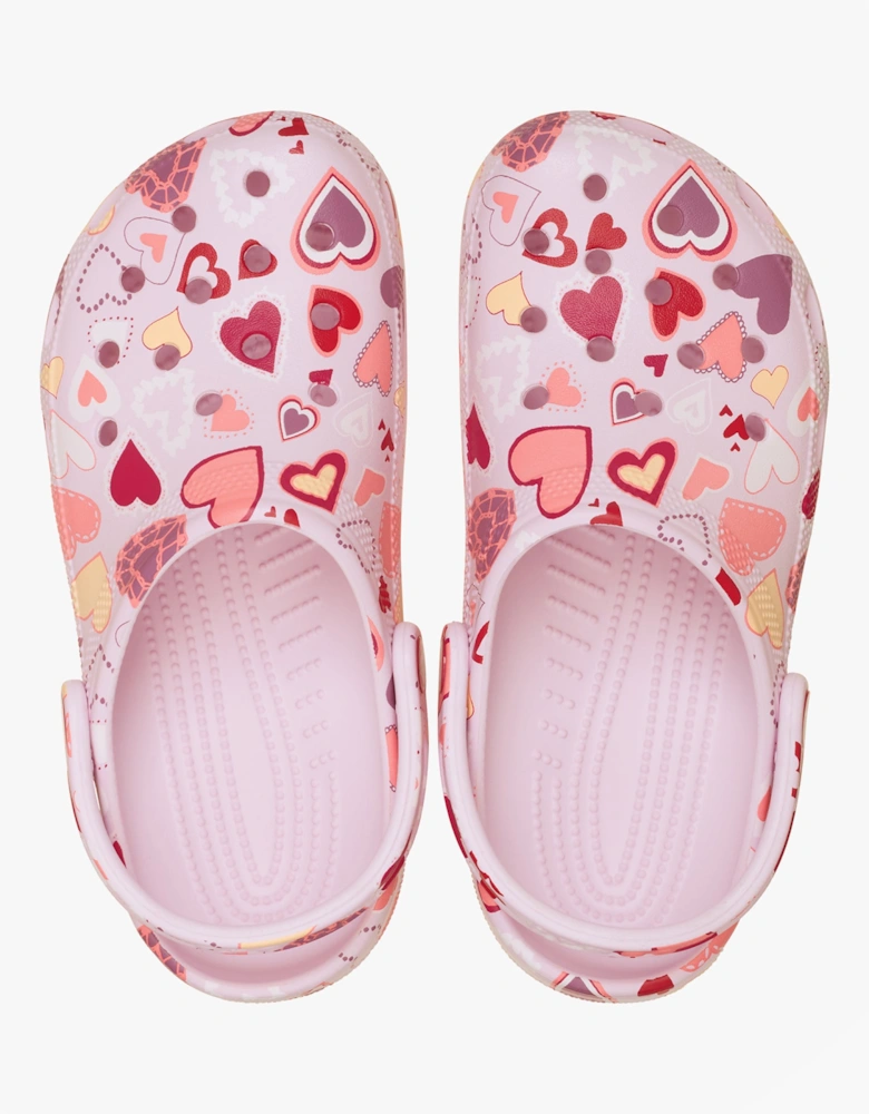 CLASSIC VDAY Girls Clogs Sandals Pink Milk/Hearts