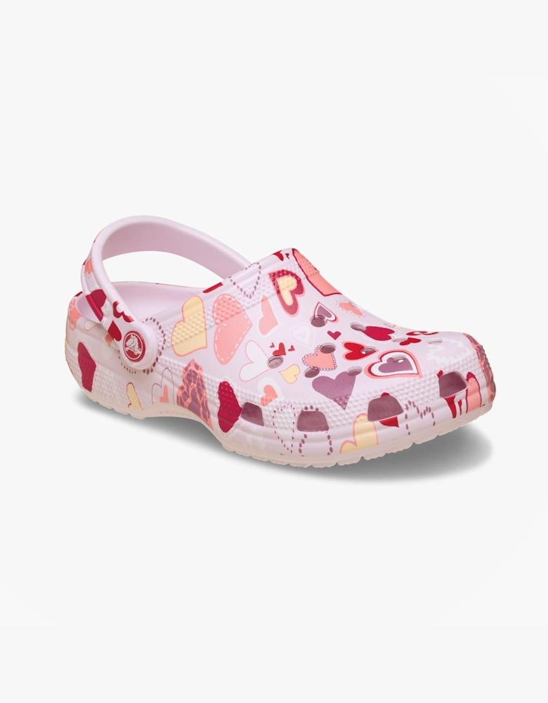 CLASSIC VDAY Girls Clogs Sandals Pink Milk/Hearts