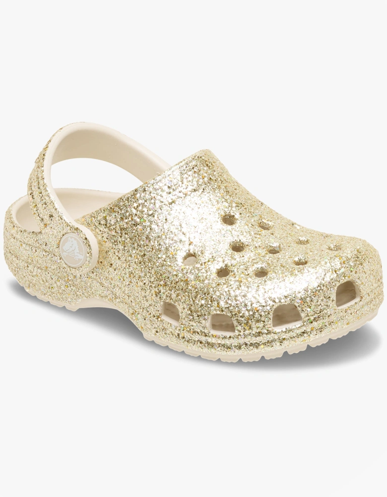 CLASSIC CHUNKY GLITTER Girls Clogs Sandals Sandstone