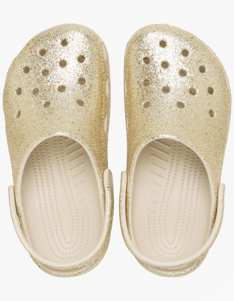 CLASSIC CHUNKY GLITTER Girls Clogs Sandals Sandstone