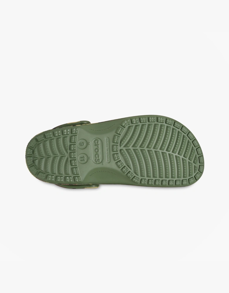 CLASSIC CAMOUFLAGE Unisex Adults Clogs Sandals Army Green/Multi