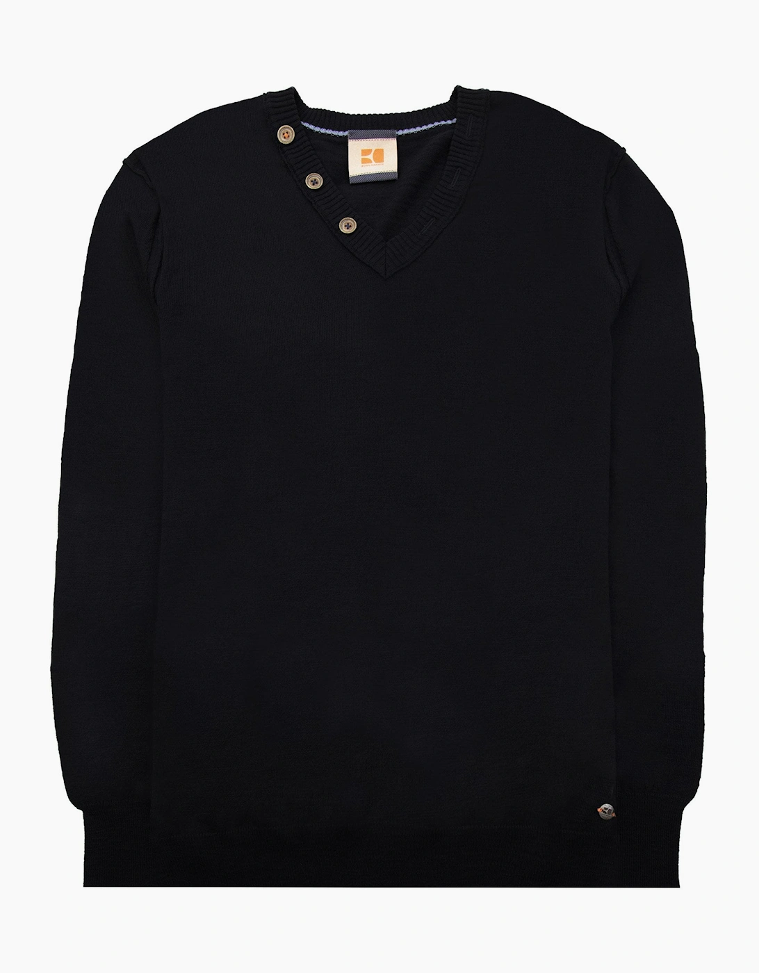 Light Fleece V Neck Sweatshirt Black SA30, 5 of 4