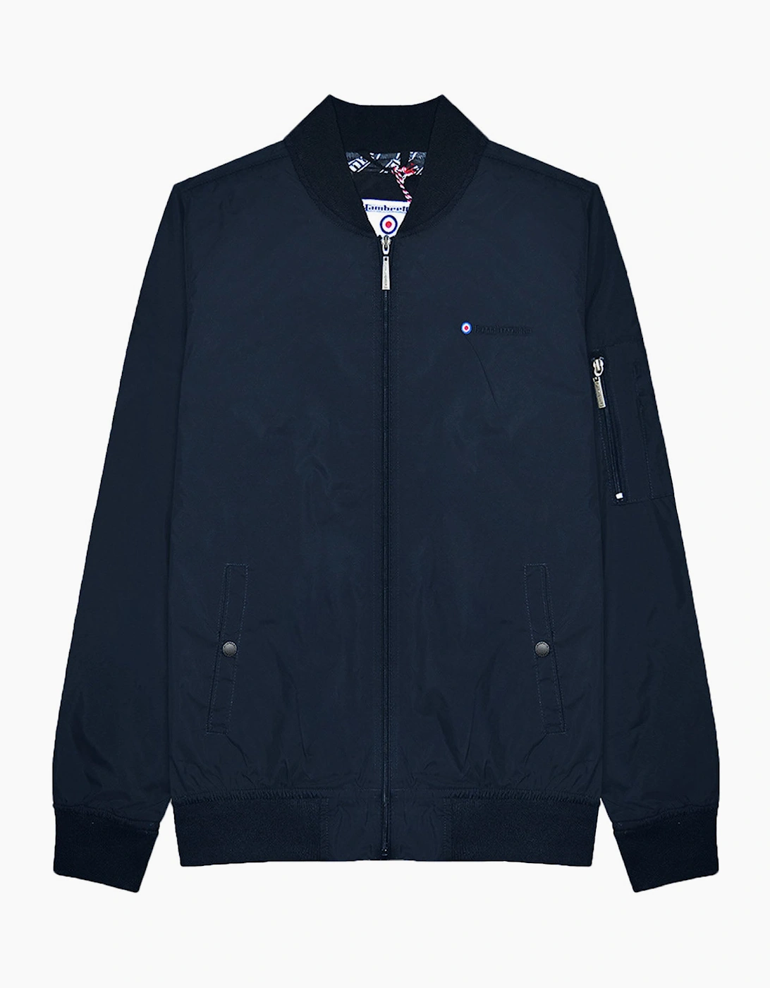 Mens MA-1 Retro Bomber Jacket - Navy, 2 of 1