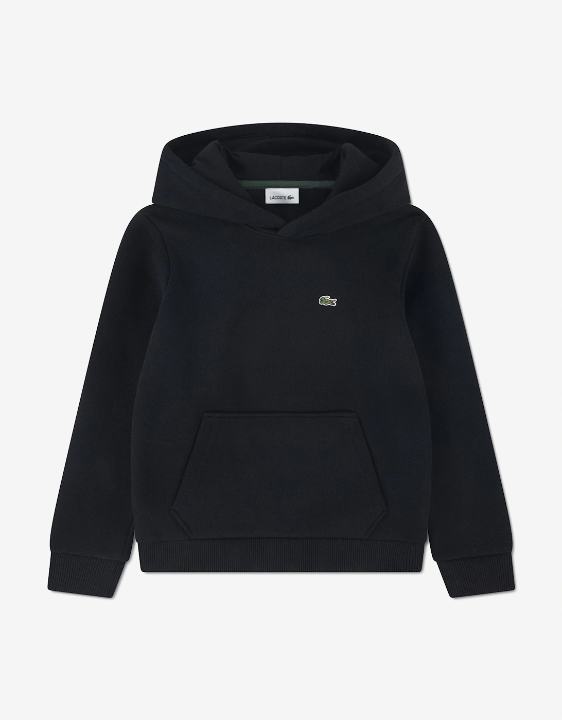 Lacoste Lacoste Boys Core Fleece Pullover Hoodie in Black
