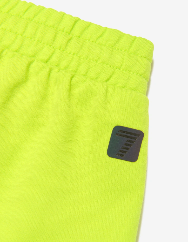 Emporio Armani Boys Iridescent Logo Shorts in Green