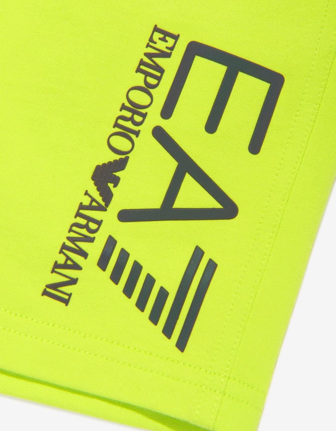 Emporio Armani Boys Iridescent Logo Shorts in Green