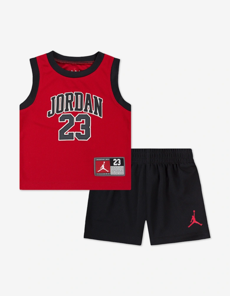 Jordan Boys 23 Jersey Short Set in Black