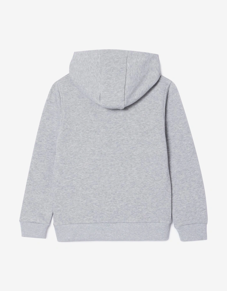 Boys Core Fleece Full Zip Hoodie in Grey