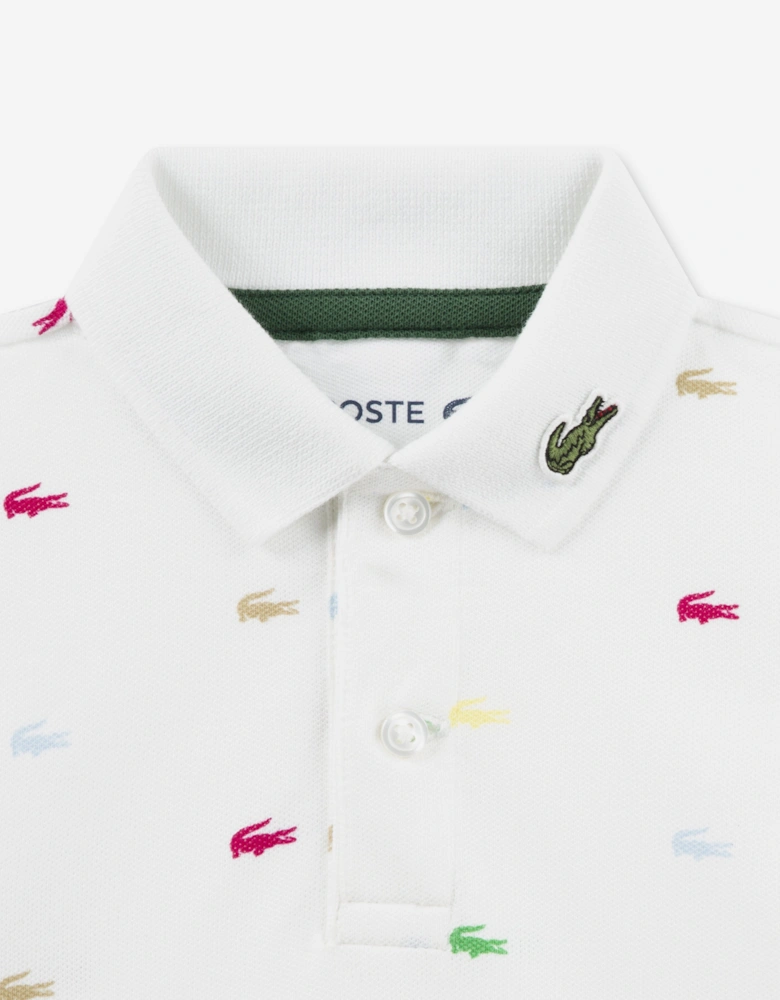 Baby Boys Pique Bodysuit in White