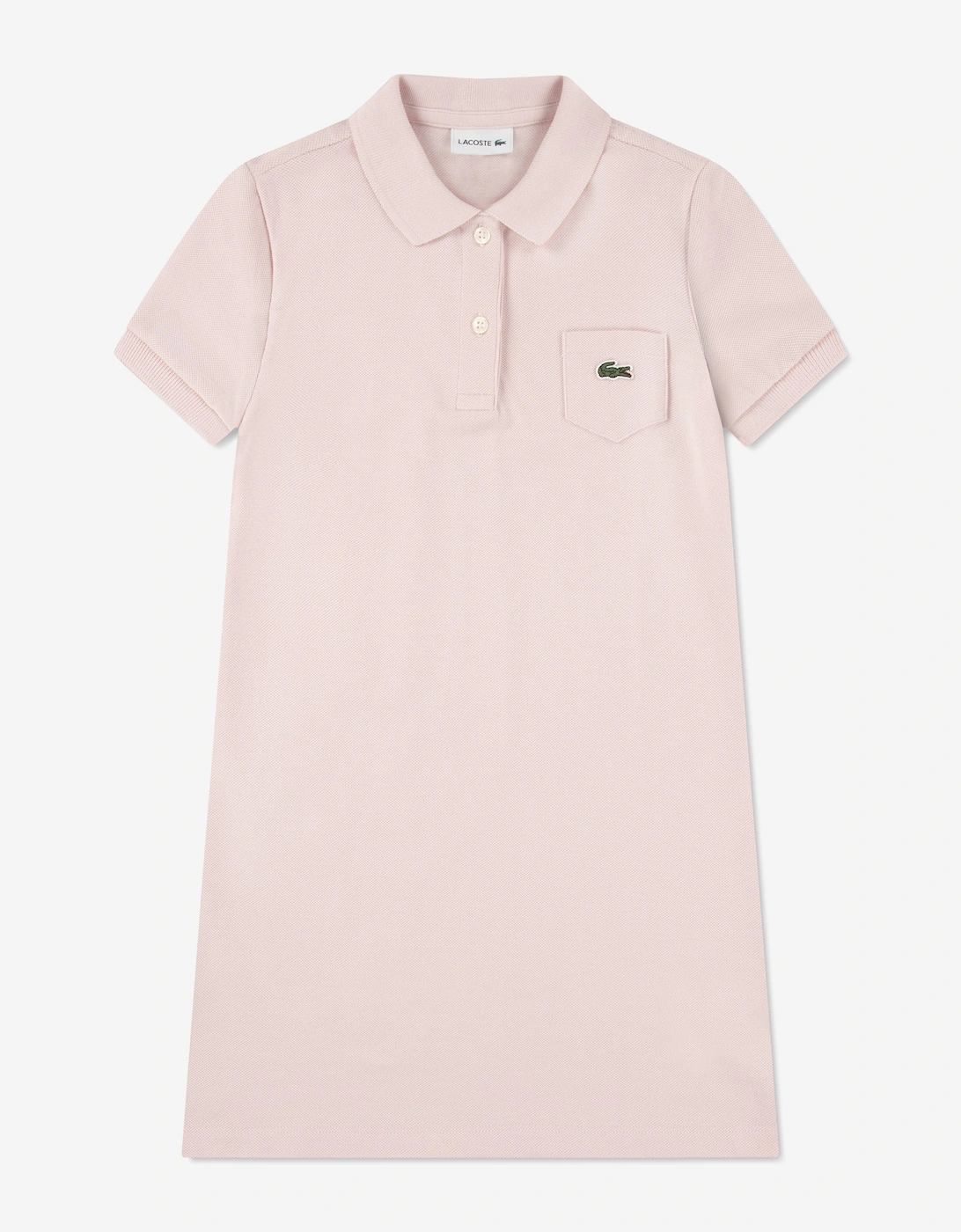 Girls Pique Polo Dress in Pink, 5 of 4